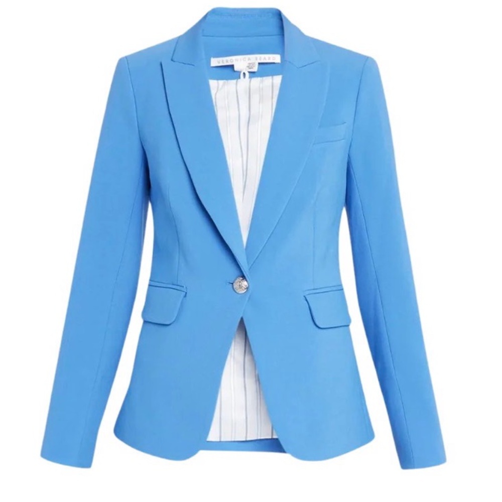 Veronica Beard Cutaway Dickey Jacket in Bluebell